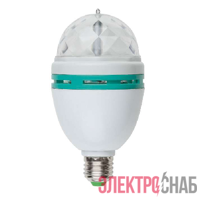 Светильник-проектор светодиод. ULI-Q301 03W/RGB/E27 WHITE VOLPE 09839