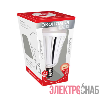 Лампа светодиодная А70 16Вт E27 3000К ЭКОНОМКА EcoL16wA70230vE2730