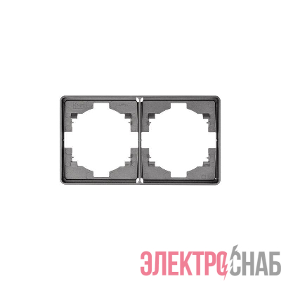 Рамка 2-м ROUND MIELE титан Kranz KR-78-0752-2