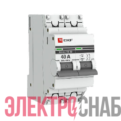 Выключатель нагрузки 2п 40А ВН-63 PROxima EKF SL63-2-40-pro