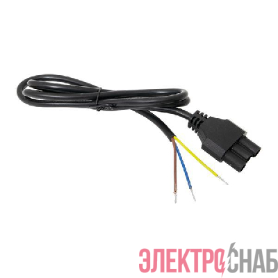 Кабель для подключения светодиодных линейных светильников ДБО-60/120/150 1м 3х0.75 черн. EKF ASC-B-1-LBL