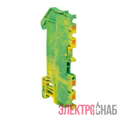 Колодка клеммная пружинная 1.5 Push-in 4 вывода земля EKF PIT-1.5-4-pe