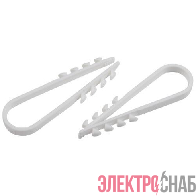 Дюбель-хомут 11-18мм для круглого кабеля NO-224-223 бел. (уп.100шт) Эра Б0066304