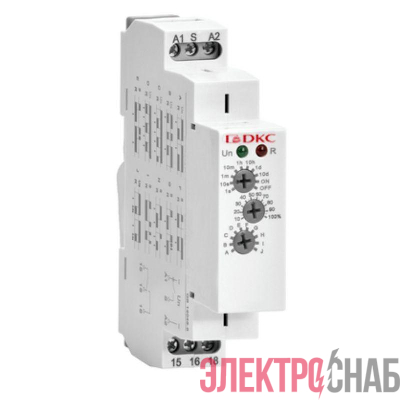 Реле времени многофункциональное конфигурация контакта 1CO AС/DC 12-240В DKC DRM-TM-1-240