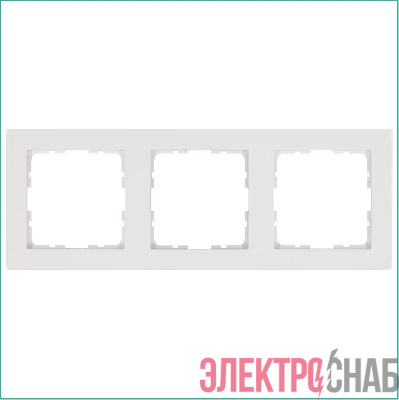 Рамка 3-м G-Classic бел. глянцевый Jasmart G1003W