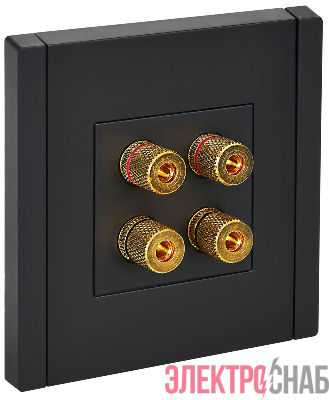 Аудиорозетка 4-м FORTE&PIANO FP139 черн. IEK FP-S40-K02