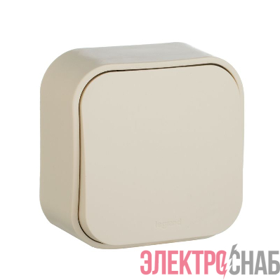 Переключатель проходной 1-кл. ОП Quteo 10А IP20 10AX сл. кость IEK 782234