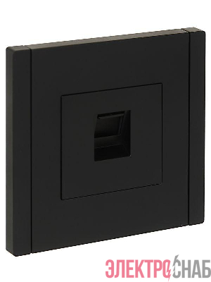 Розетка компьютерная RJ45 кат.6 FORTE&PIANO FP131 черн. IEK FP-K10-2-K02
