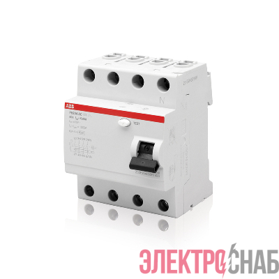 Выключатель дифференциального тока (УЗО) 4п 40А 300мА тип AC FH204AC-40/0.3 4мод. ABB 2CSF204003R3400