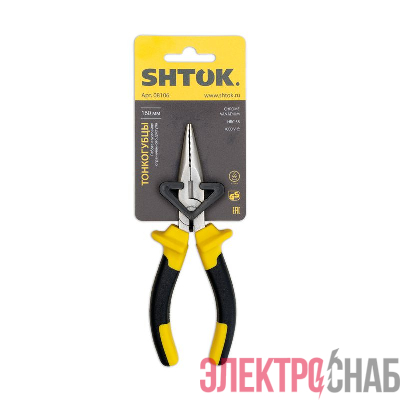 Тонкогубцы 1000В 160мм (08106) SHTOK 376276