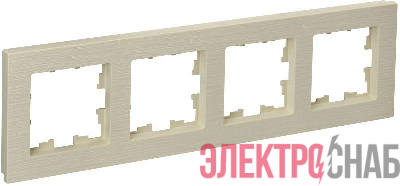 Рамка 4-м BRITE РУ-4-Бр беж. рифленый IEK BR-M42-51-K10