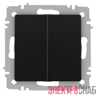 Выключатель 2-кл. СП Accent 6-104-05 10А IP20 250В AL/CU антрацит Intro Б0063488