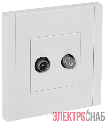 Розетка 2-м TV+SAT FORTE&PIANO FP238 бел. IEK FP-AF20-O-K01