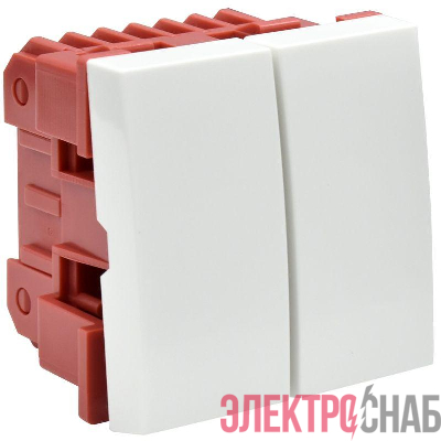 Переключатель проходной 2-кл. 2мод. 10А IP20 ВК4-22-00-П бел. PRIMER IEK CKK-40D-PD2-K01