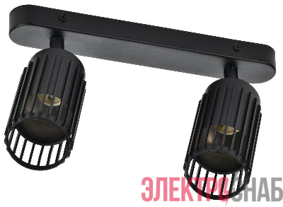 Светильник 4208 2хGU10 настенно-потолочный черн. IEK LT-USB0-4208-GU10-2-K02
