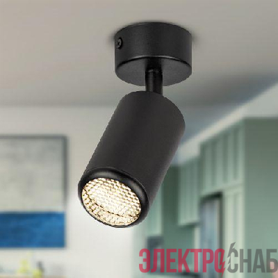 Светильник OL55 MR16 GU10 IP20 BK настенно-потолочный спот черн. ЭРА Б0061886