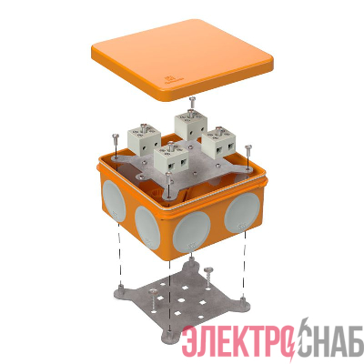 Коробка огнестойкая ОП двухкомпонентн. 60-0300-FR2.5-8 Е15-Е120 100х100х50 Промрукав 60-0300-FR2.5-8