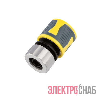 Коннектор для шланга быстросъемный 1/2дюйм с термопластичной резиной и зажимной гайкой из цинка Профи ЧЕТЫРЕ СЕЗОНА 62-0304-F