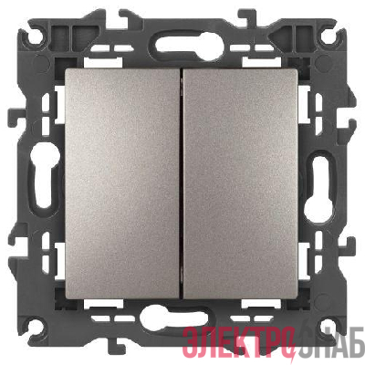 Переключатель 2-кл. Elegance 14-1106-16 250В 10АХ титан Эра Б0065793