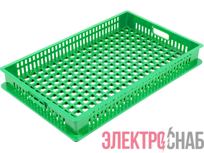 Ящик 740х465х95 перфорированный  зелёный 404-095-02 404-095-02