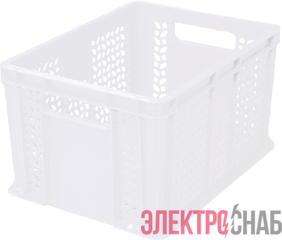 Ящик 400х300х230 мороз. перфорированный, с ручками  натуральный 703.01.01 703.01.01
