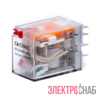 Реле одиночное 230В AC до 6А 4 прекидн. контакта DKC IR-230AC-4CO-D