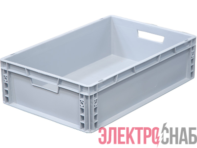 Ящик п/п 600х400х170 сплошной, усиленное дно, цв. серый SPK 6016 SPK 6016