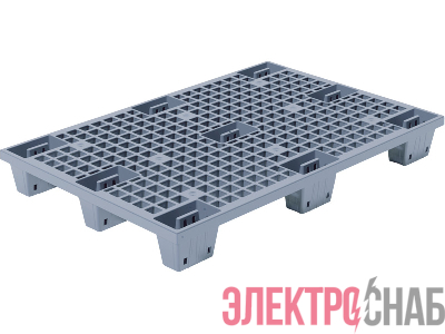 Паллет 1200х800х140 перфорированный, вкладываемый, на ножках цв. серый TR 1208 LP TR 1208 LP