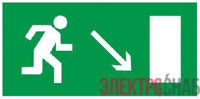 Этикетка самоклеящаяся 200х100мм &quot;Направление к эвакуационному выходу направо вниз&quot; IEK YPC30-2010NEV-NAPRVN