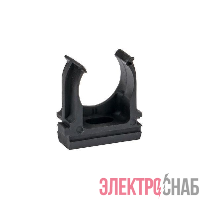 Держатель для труб (клипса) d20мм черн. (уп.10шт) Plast EKF derj-z-20b