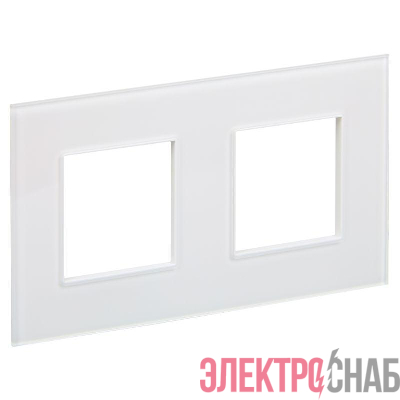 Рамка 2-м SKANDY SK-F22W стекло арктич. бел. IEK SK-M22-G-K01