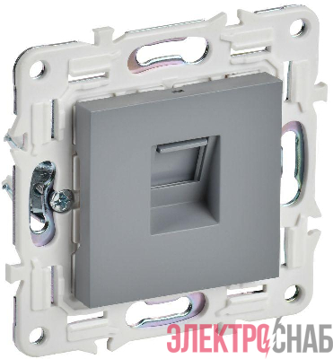 Розетка компьютерная RJ45 кат.5E SKANDY SK-K01Gr сер. IEK SK-K10-1-K03