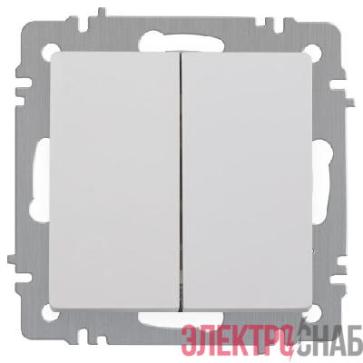 Выключатель 2-кл. СП Accent 6-104-01 10А IP20 250В AL/CU бел. Intro Б0063452