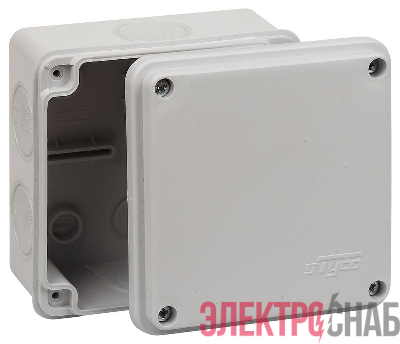 Коробка распределительная ОП 100х100х50мм двухкомпонентн. 7 вводов IP66 сер. Ruvinil 67250