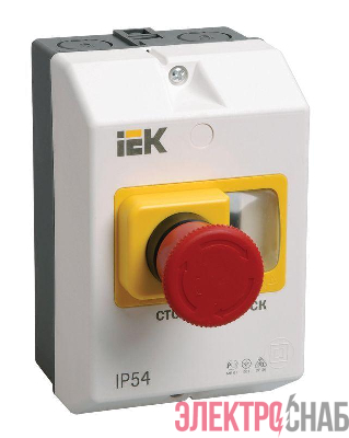 Оболочка защитная с кноп. "СТОП" IP54 KARAT IEK DMS11D-PC55
