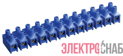 Колодка клеммная ЗВИ-60 н/г 6-16кв.мм 12 пар син. IEK UZV6-060-16