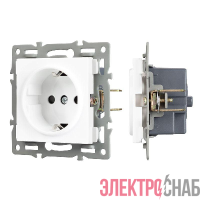 Механизм электрической розетки SCT-MEU1-PL-WH (250В 16А) Arlight 043730