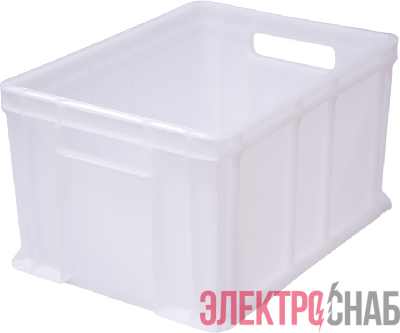 Ящик 400х300х230 мороз. сплошной, с ручками  натуральный 703.03.01 703.03.01
