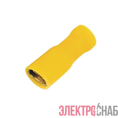 Наконечник изол. "розетка" 2.5-6кв.мм А=6.3х0.8мм желт. (уп.50шт) DKC 2C02TP