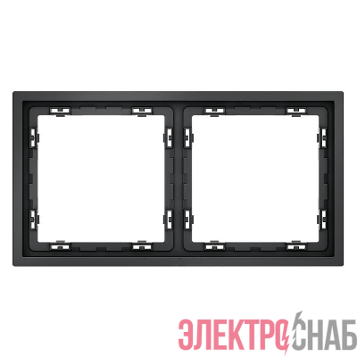 Рамка 2-м S70 пластик. графит Voltum VLS100207