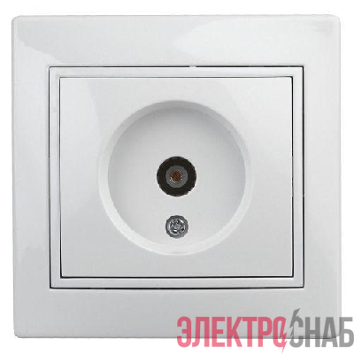 Розетка телевизионная одиночная TV СП Plano 1-301-01 IP20 бел. Intro Б0027617