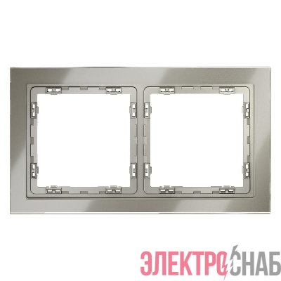 Рамка 2-м S70 стеклян. шелк Voltum VLS110204