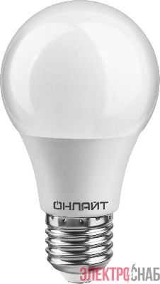 Лампа светодиодная 71 650 OLL-A60-10-230-4K-E27 10Вт грушевидная 4000К нейтр. бел. E27 1000лм 176-264В ОНЛАЙТ 71650
