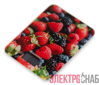 Весы кухонные электронные SSK3355 макс.вес:5кг рисунок/ягоды STARWIND 1048674