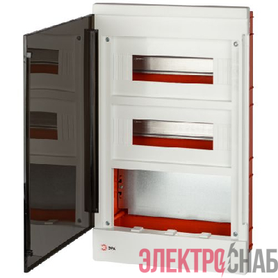 Щит распределительный со слаботочным отсеком MultiBox bs-24f встраиваемый пластиковый 24 модуля IP40 Эра Б0059317