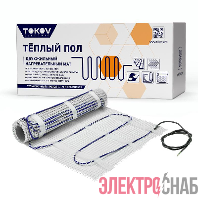 Комплект &amp;quot;Теплый пол&amp;quot; (мат) 150Вт/кв.м 12кв.м TOKOV ELECTRIC TKE-MAT150-1800-12