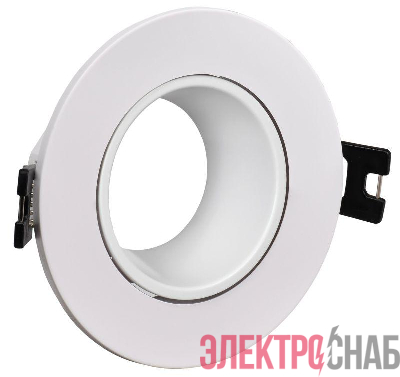 Светильник 4104 встраиваемый MR16 круг пласт. бел. IEK LT-UVB0-4104-GU05-1-K01