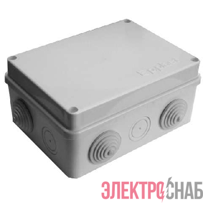 Коробка распределительная ОП 150х110х70мм IP54 10 выходов 6 гермовводов крышка на винтах сер. Epplast 210302