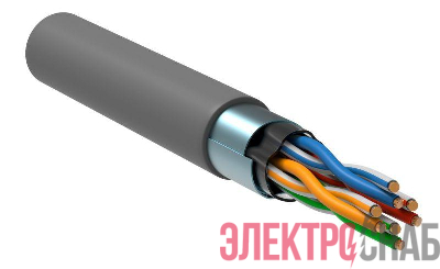 Кабель витая пара F/UTP кат.5E 4х2х0.52 LSZH сер. (м) РФ/Т ITK LC1-C5E04-321-T-P-R