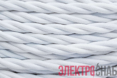 Провод ретро 2х0.75 матов. бел. (уп.50м) Bironi B1-422-71-50